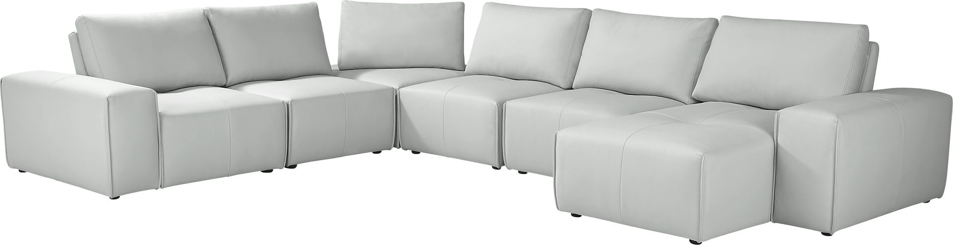 Davis Park Platinum 6 Pc Sectional - Image 1