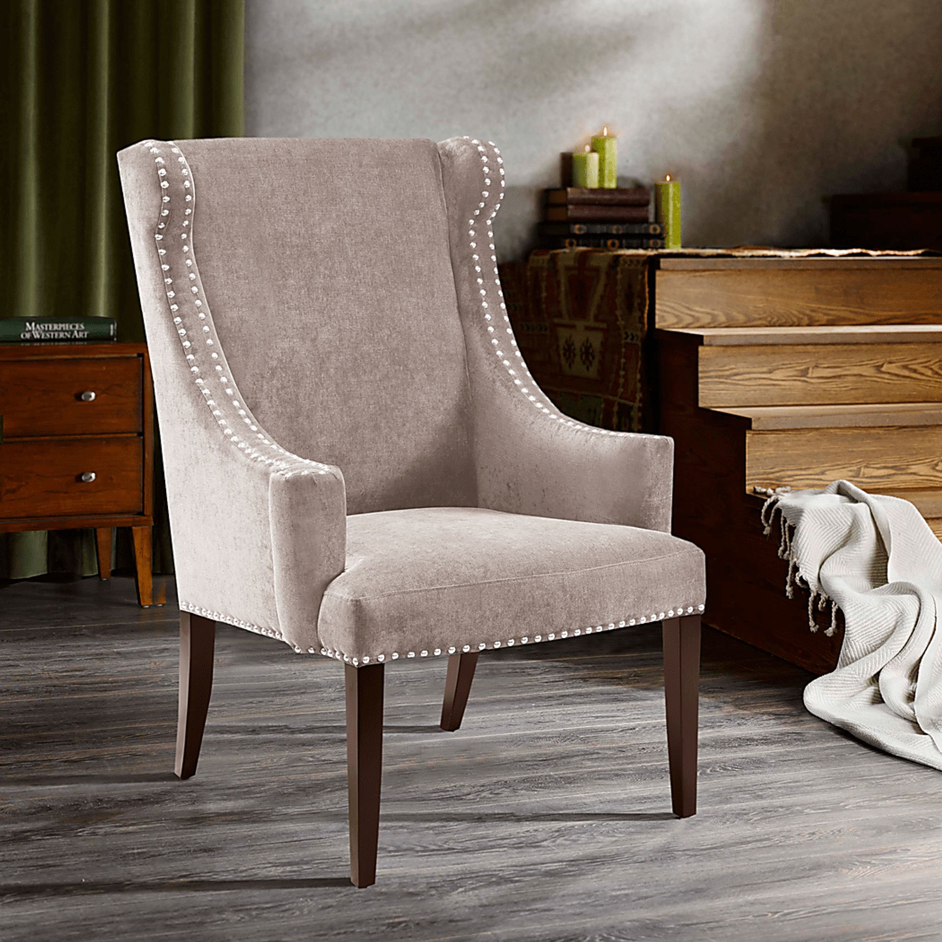 Davlin Taupe Accent Chair - Image 2