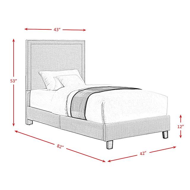 Davmor Charcoal Twin Bed - Thumbnail - Image 8