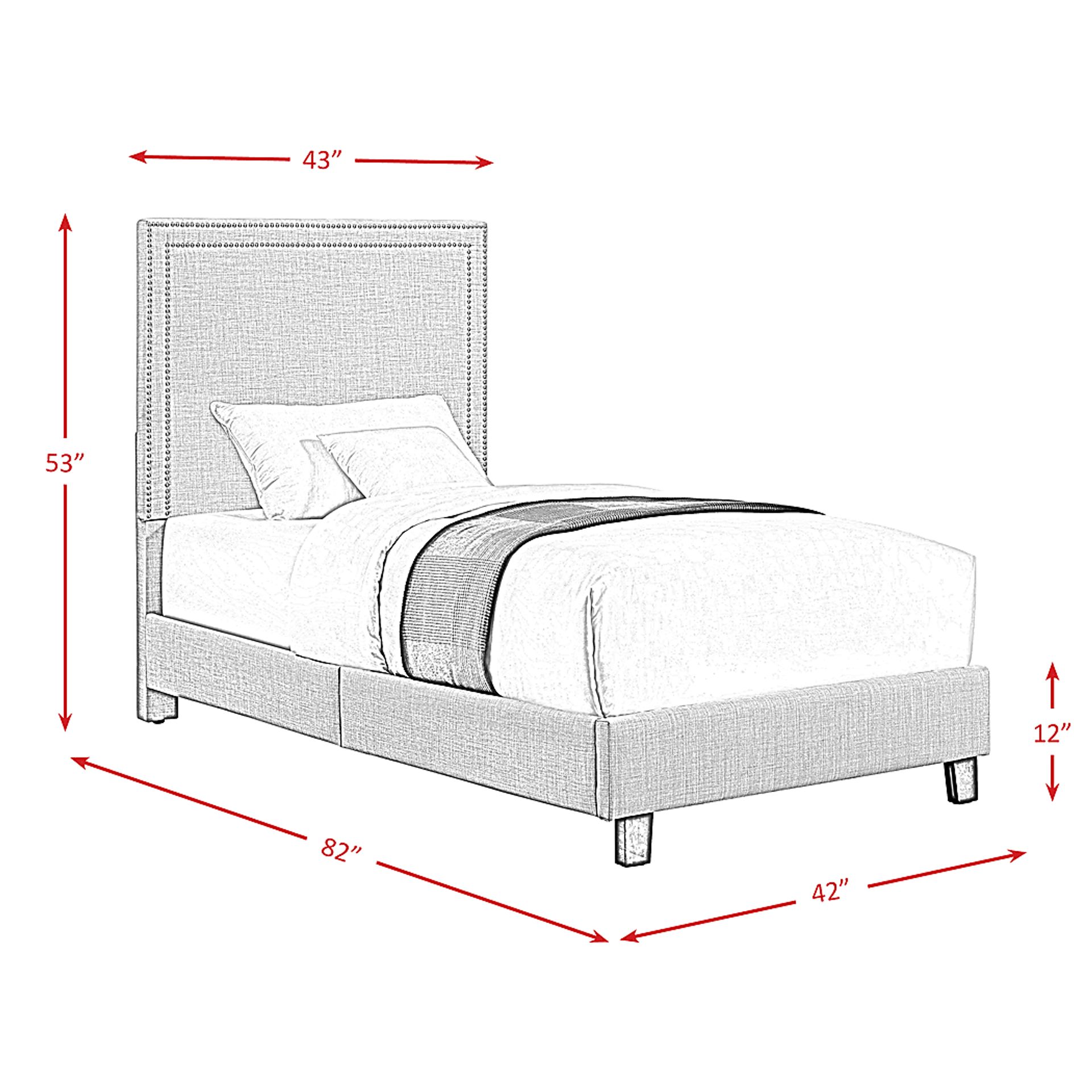Davmor Teal Twin Bed - Image 8