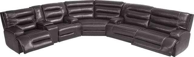 Davoli Black Leather 3 Pc Dual Power Reclining Sectional - Thumbnail - Image 3