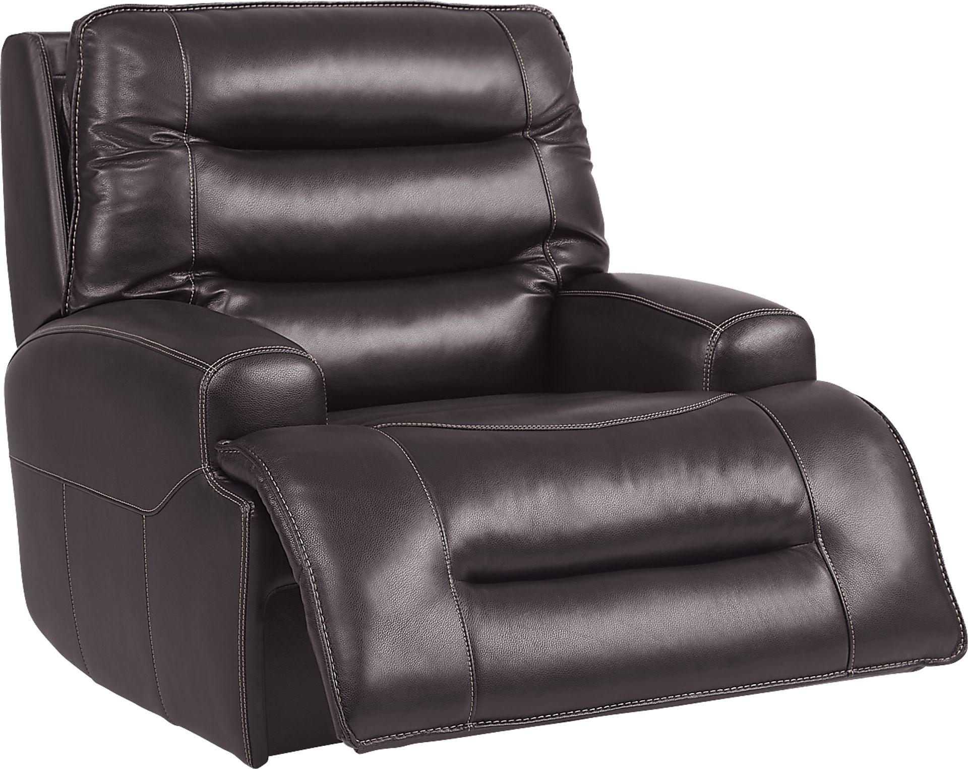 Davoli Black Leather 8 Pc Dual Power Reclining Living Room - Image 9