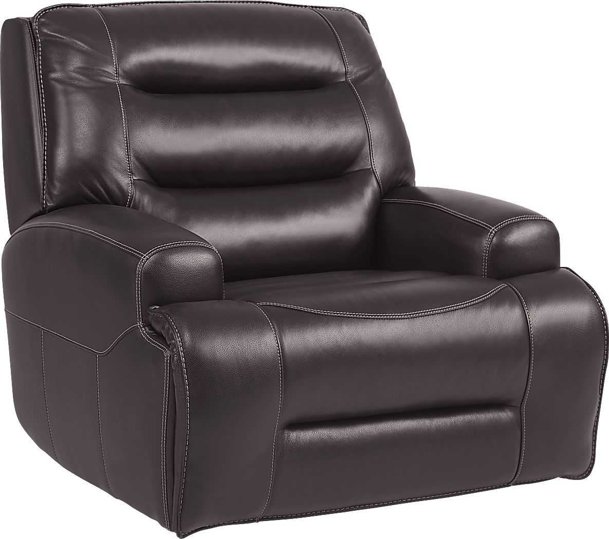 Davoli Black Leather Dual Power Recliner - Rooms To Go