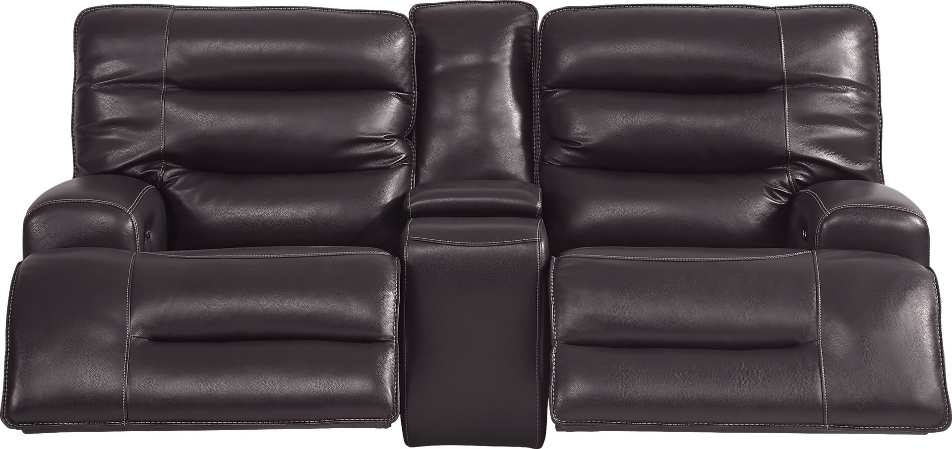 Davoli Black Leather 8 Pc Dual Power Reclining Living Room - Image 5