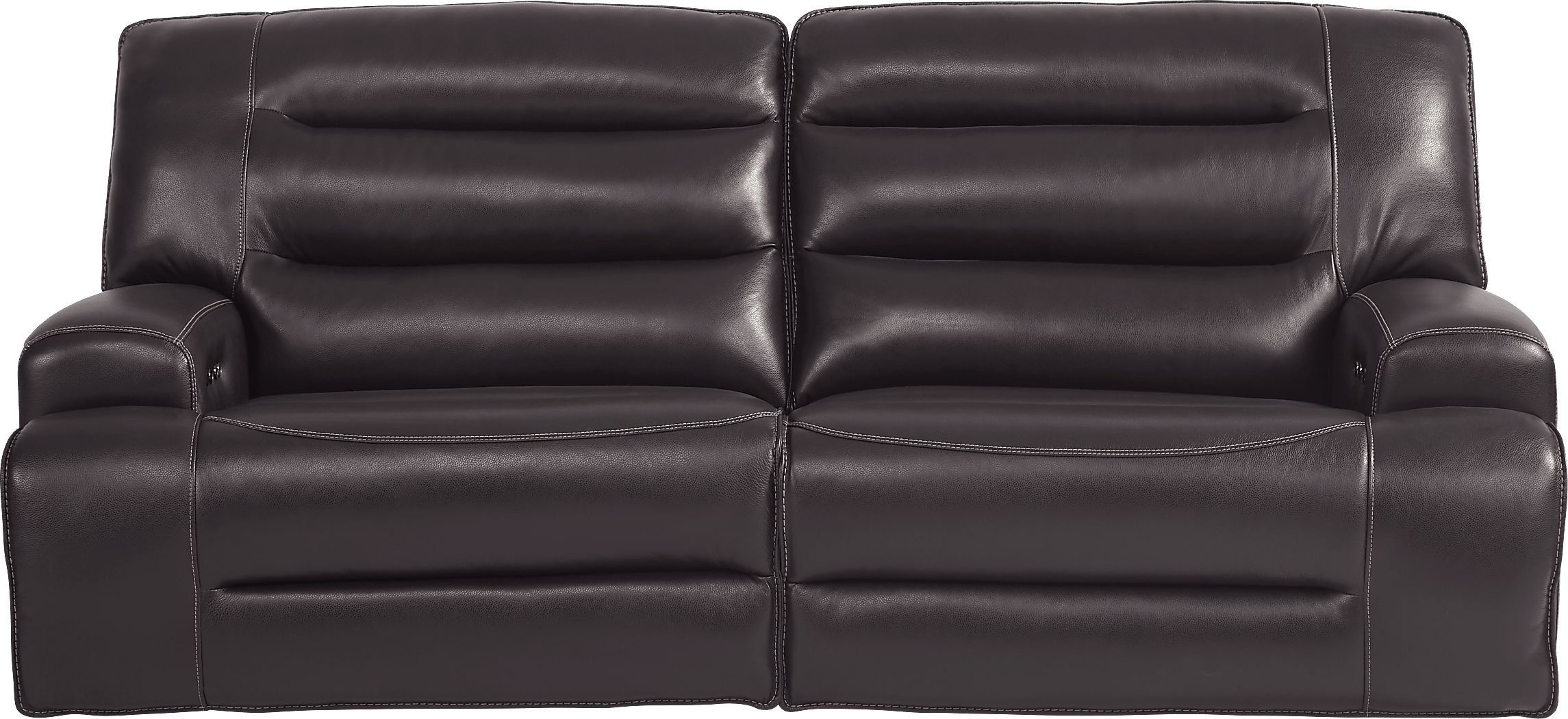 Davoli Black Leather Dual Power Reclining Sofa Rooms To Go