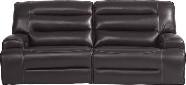 Davoli Black Leather 5 Pc Dual Power Reclining Living Room - Thumbnail - Image 2
