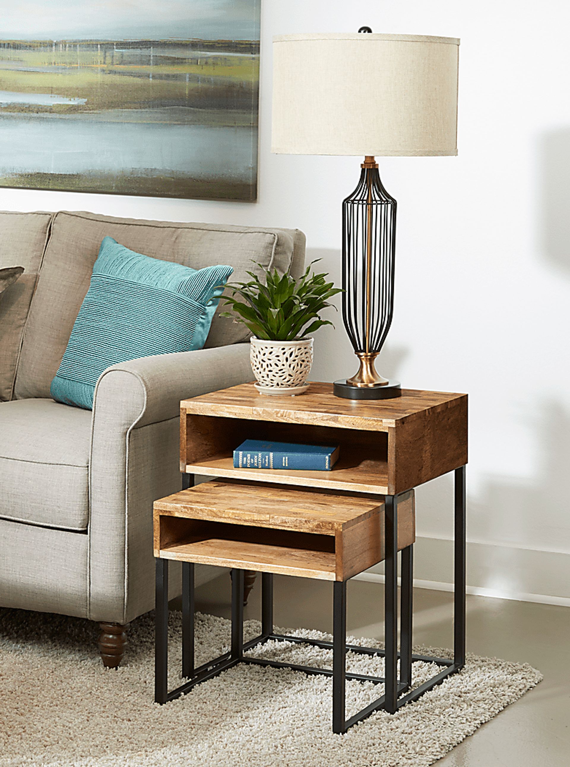 Dawlin Brown Nesting Tables, Set of 2 - Image 4
