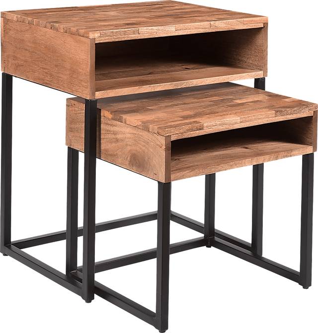 Dawlin Brown Nesting Tables, Set of 2 - Thumbnail - Image 1