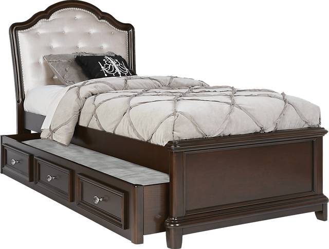 Dawn Court Cherry 4 Pc Twin Bed w/Trundle - Thumbnail - Image 1