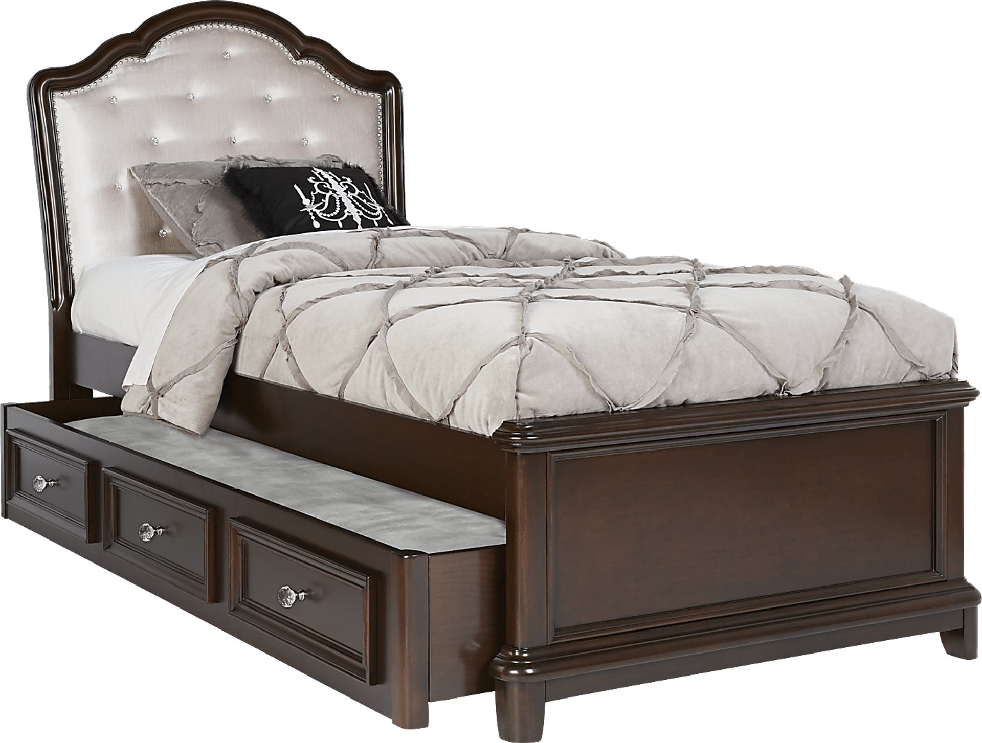 Dawn Court Cherry 4 Pc Twin Bed w/Trundle - Image 1
