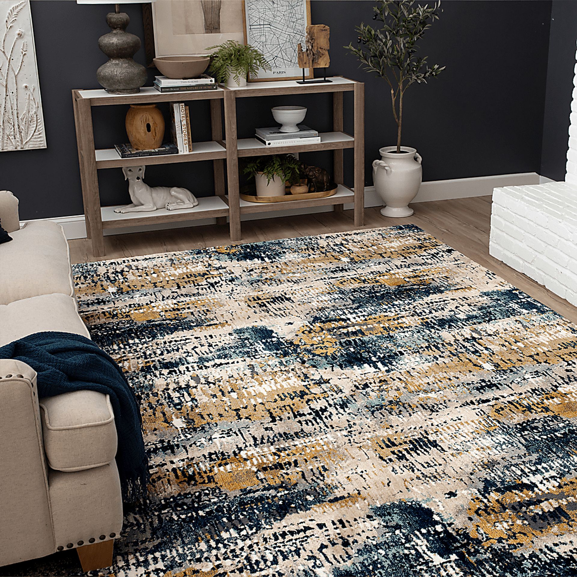 Dawnshire Blue 6'6 x 9'6 Rug - Image 3