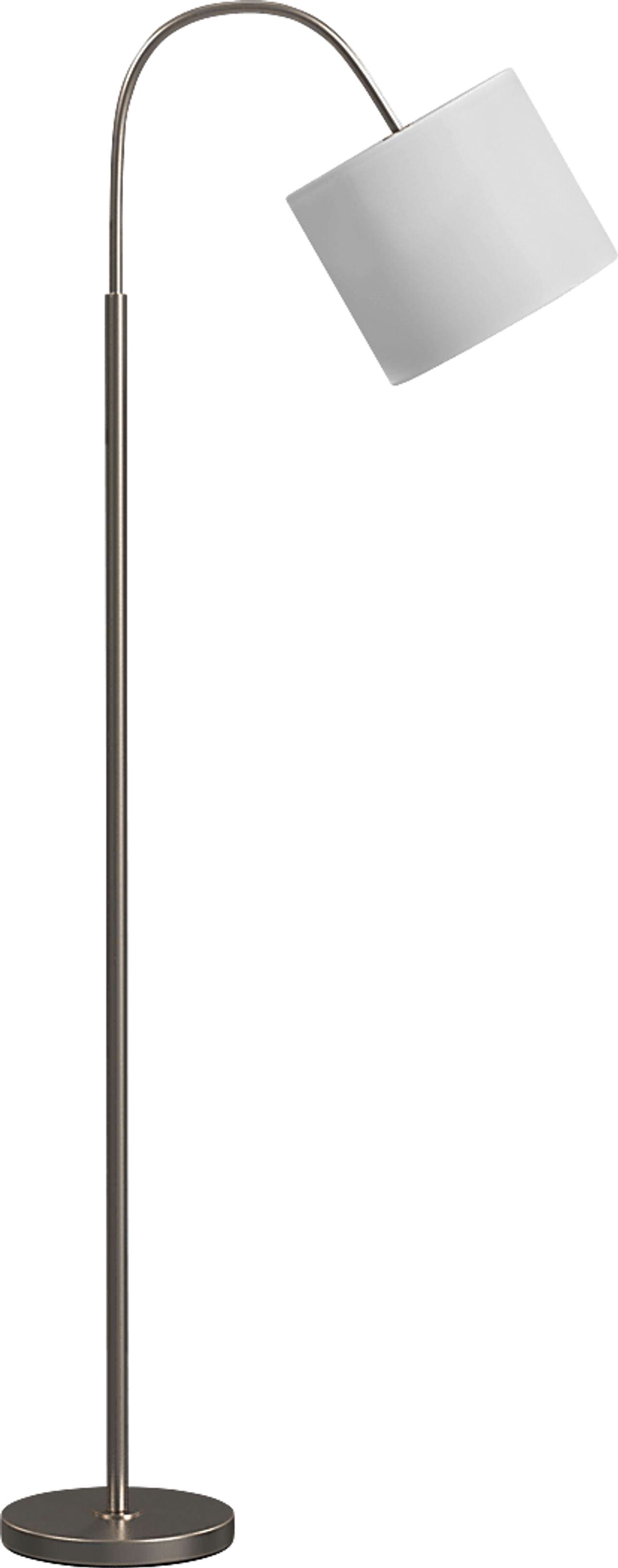 Dawson Island Silver Gray Floor Lamp Rooms to Go