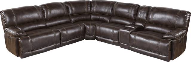 Dawson Valley Burgundy 6 Pc Power Reclining Sectional - Thumbnail - Image 1