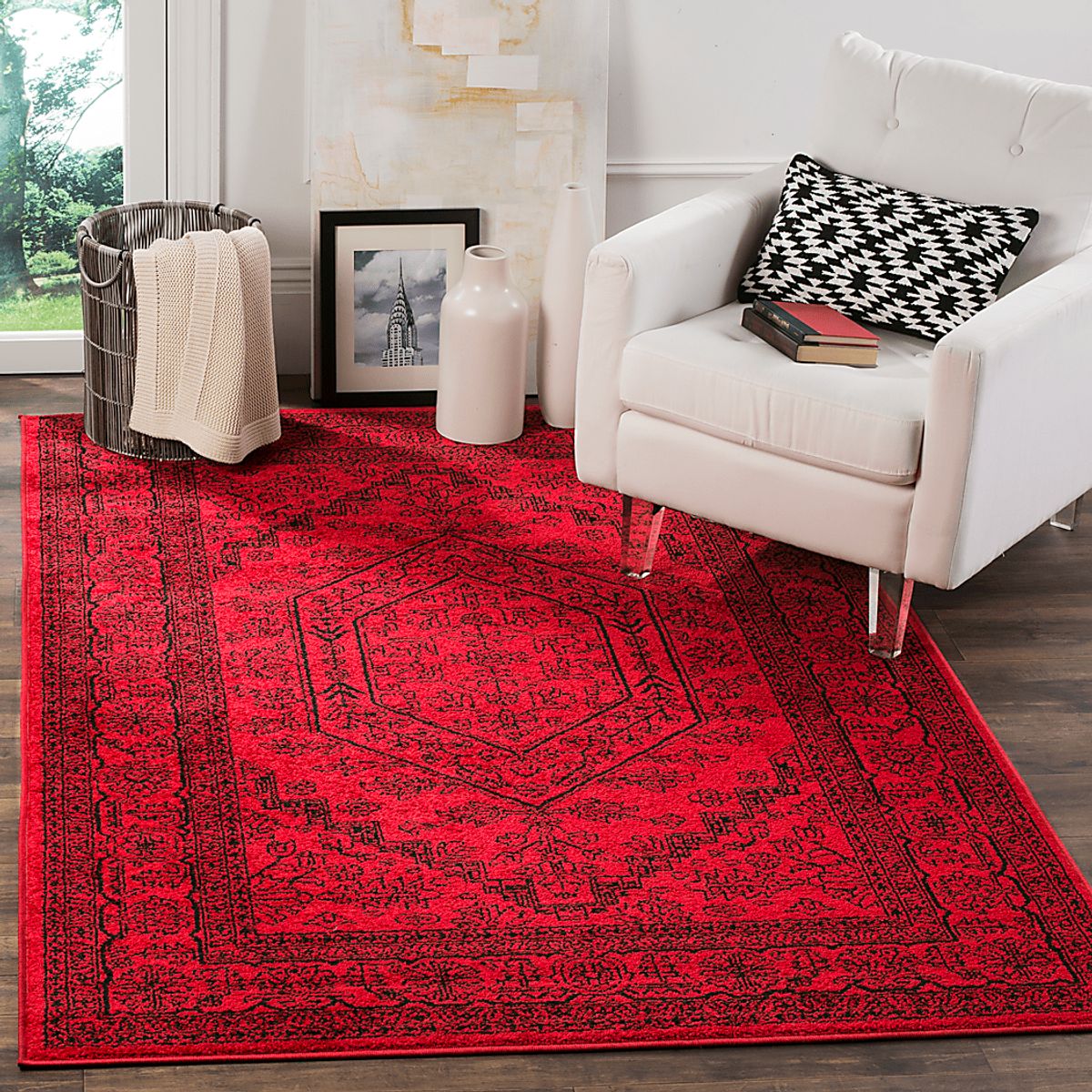 Daylee Red Rug | Rooms to Go