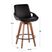 Daylilly Black Swivel Counter Height Stool