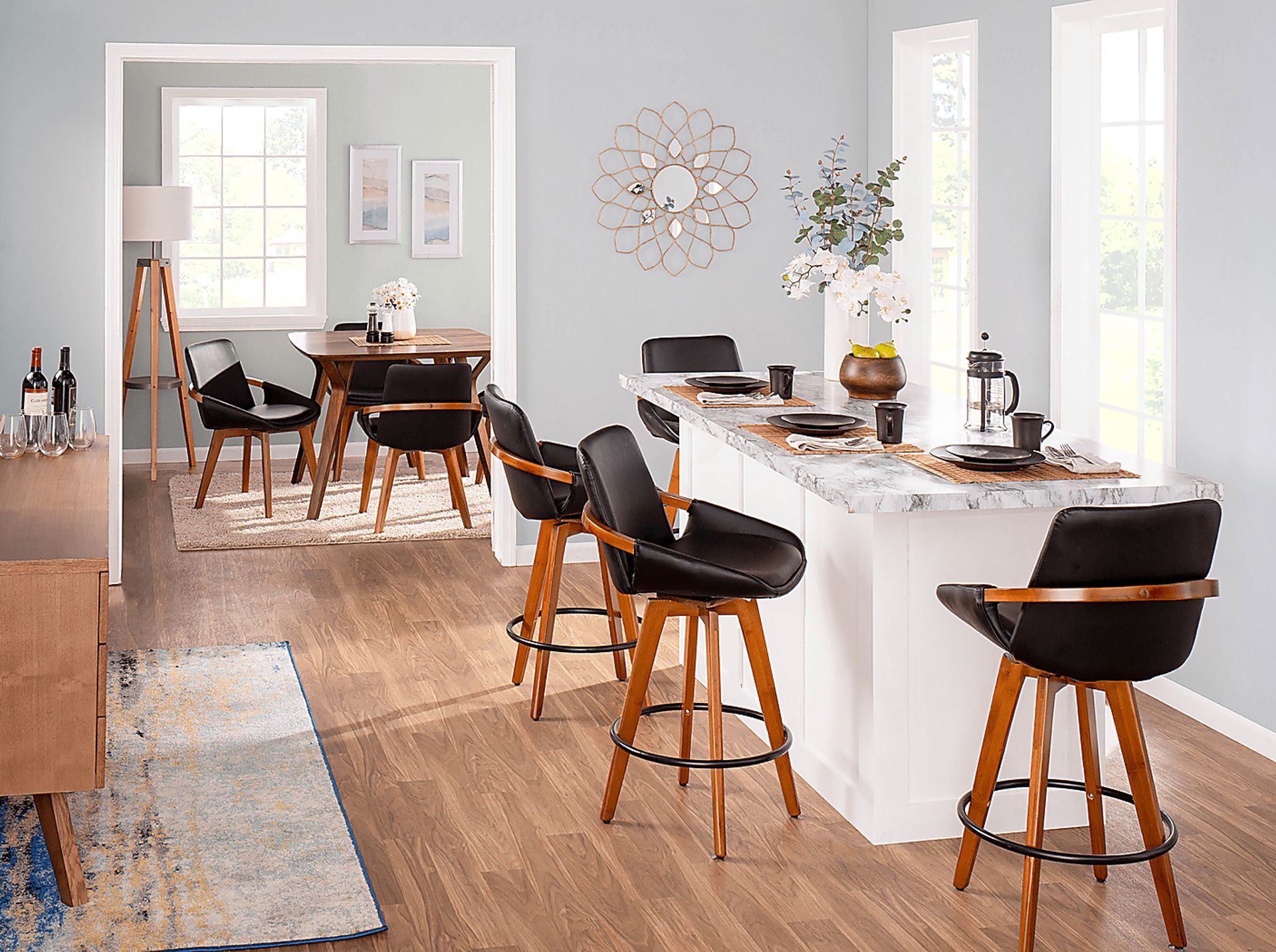 Daylilly Black Swivel Counter Height Stool - Image 5