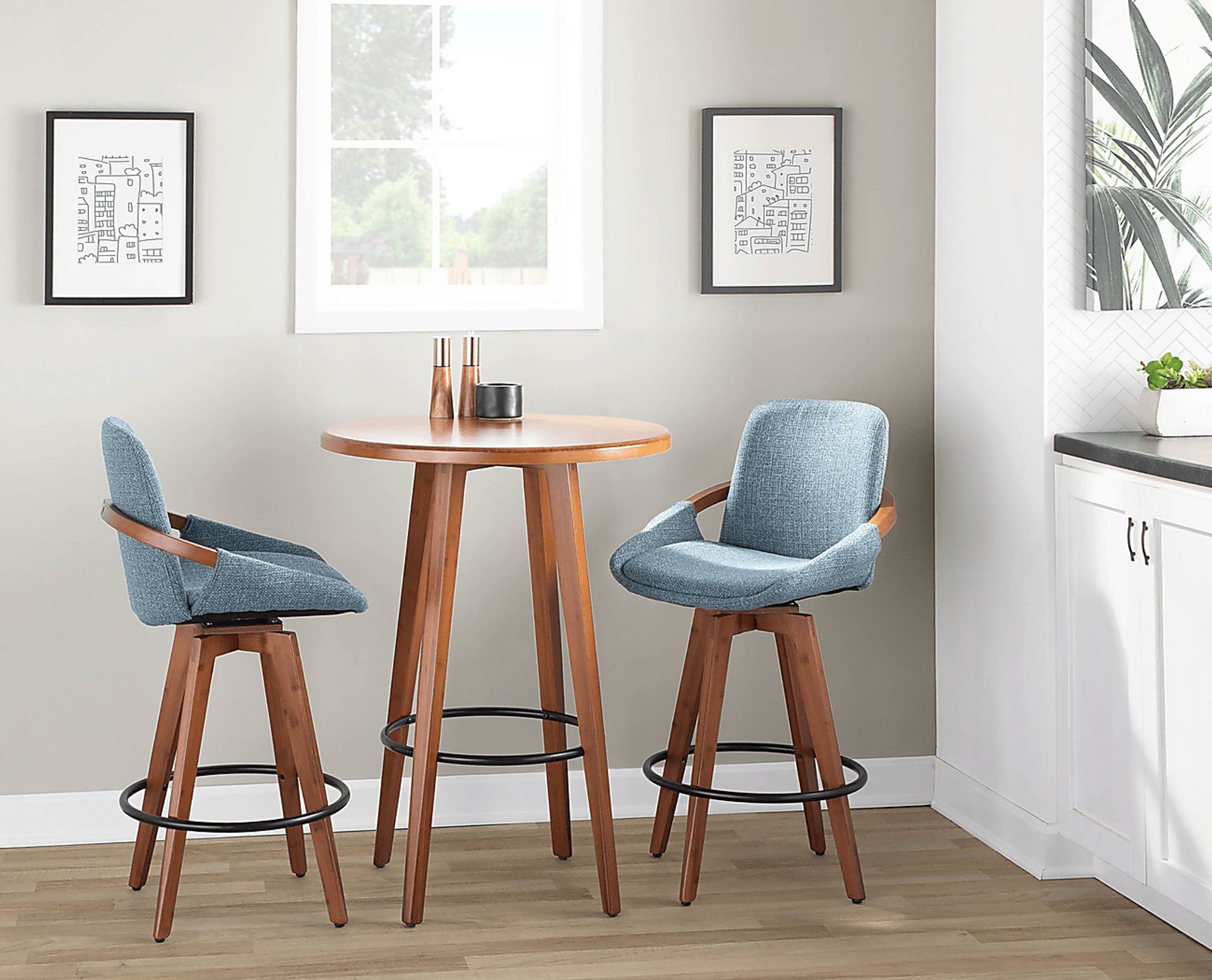 Daylilly Blue Counter Height Stool - Image 2