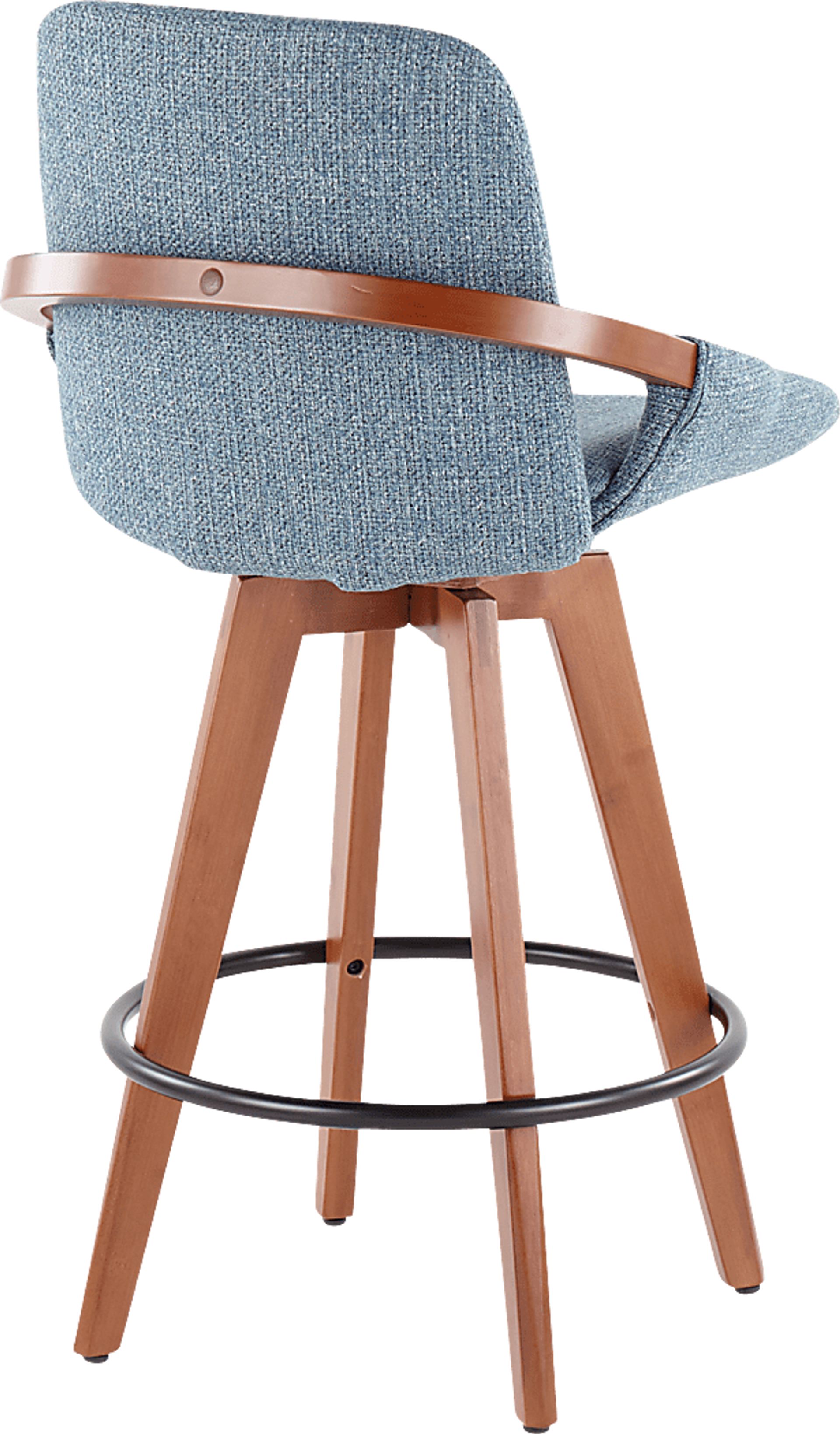 Daylilly Blue Counter Height Stool - Image 4