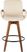 Daylilly Cream Swivel Counter Height Stool