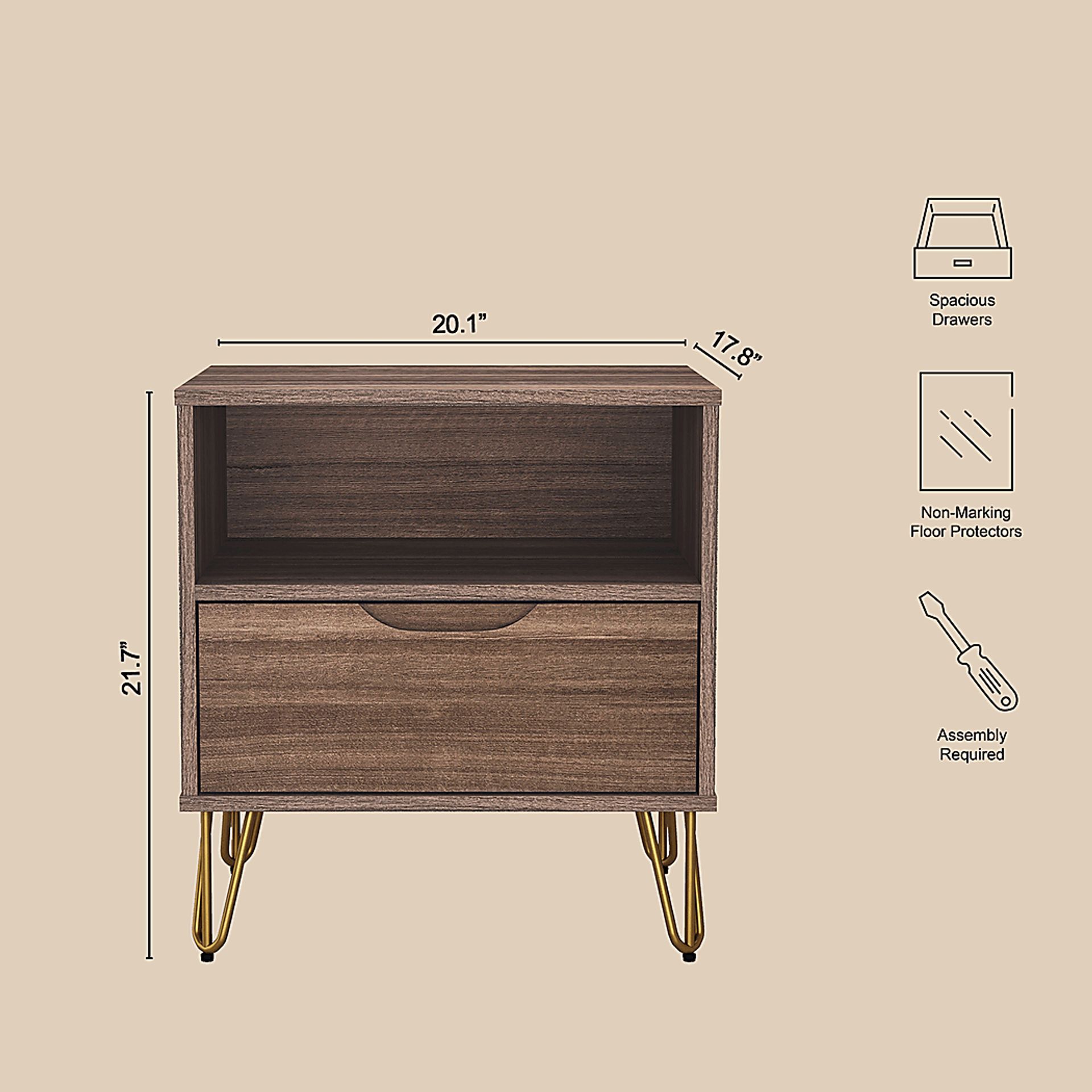 Daylo I Brown Nightstand - Image 5