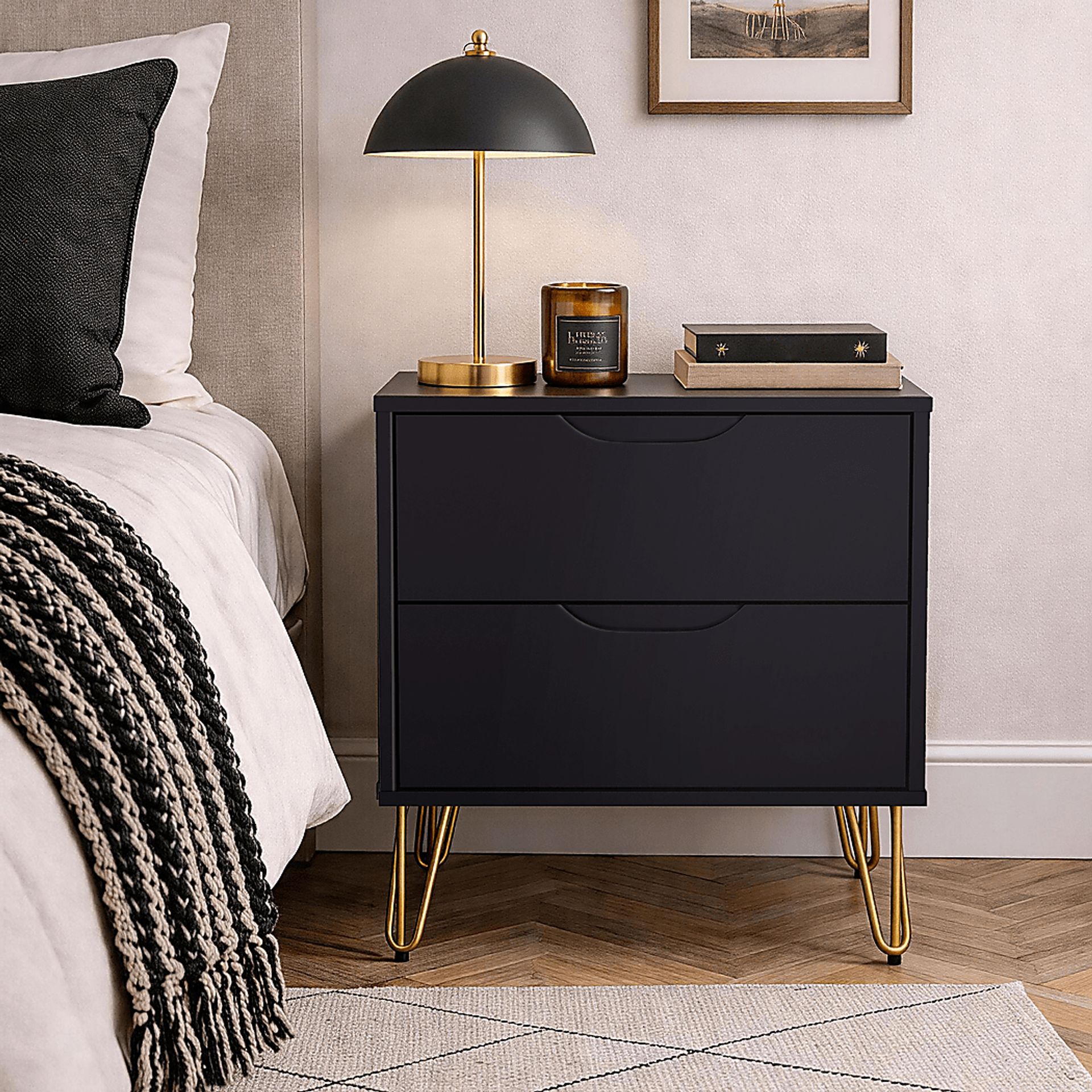 Daylo II Black Nightstand - Image 2