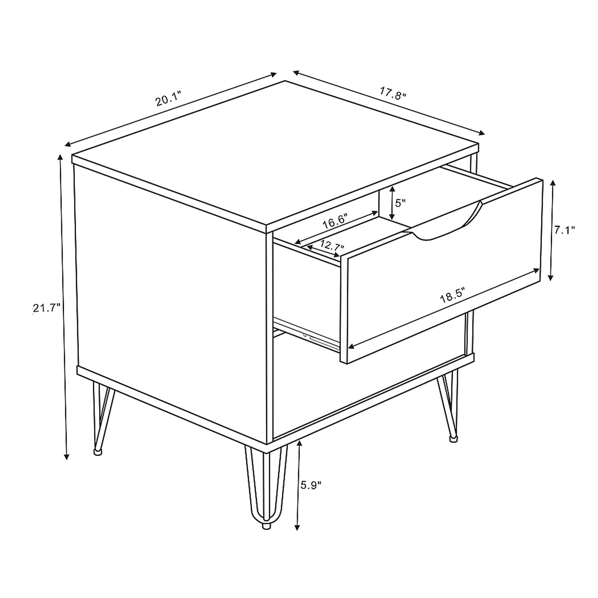 Daylo II White Nightstand - Image 7