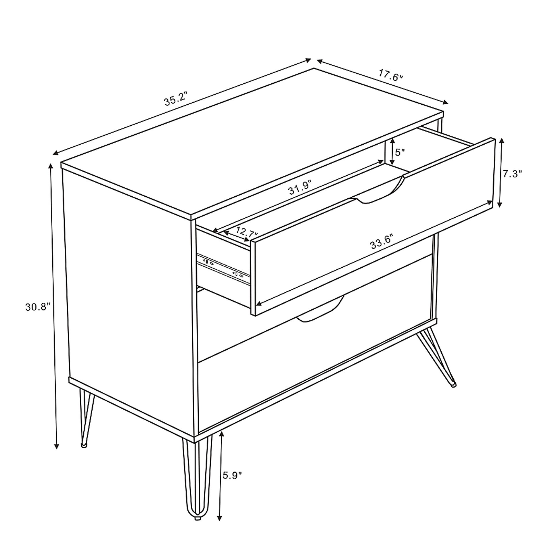 Daylo White Dresser - Image 8