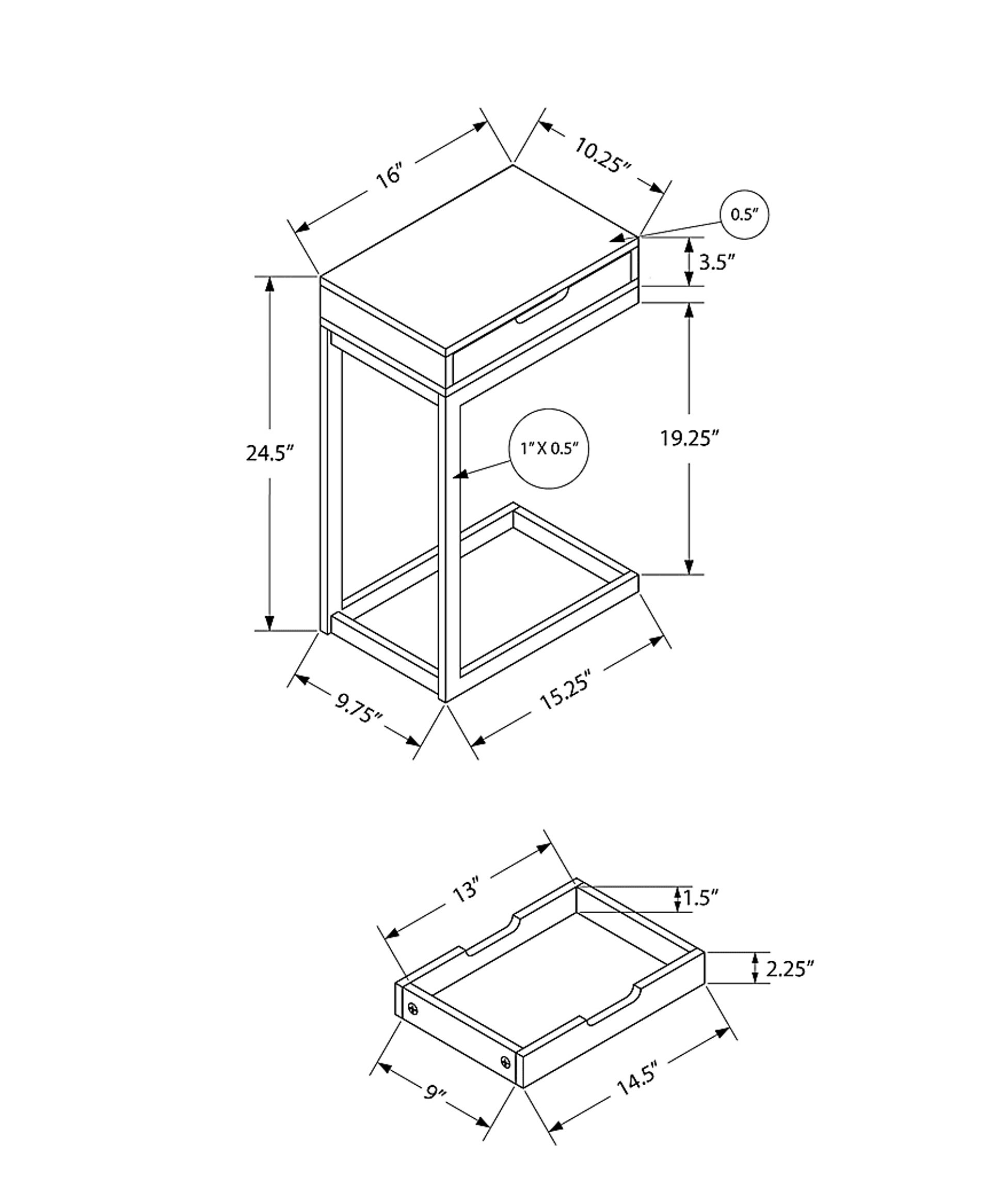 Dayshia Gray Accent Table - Image 4