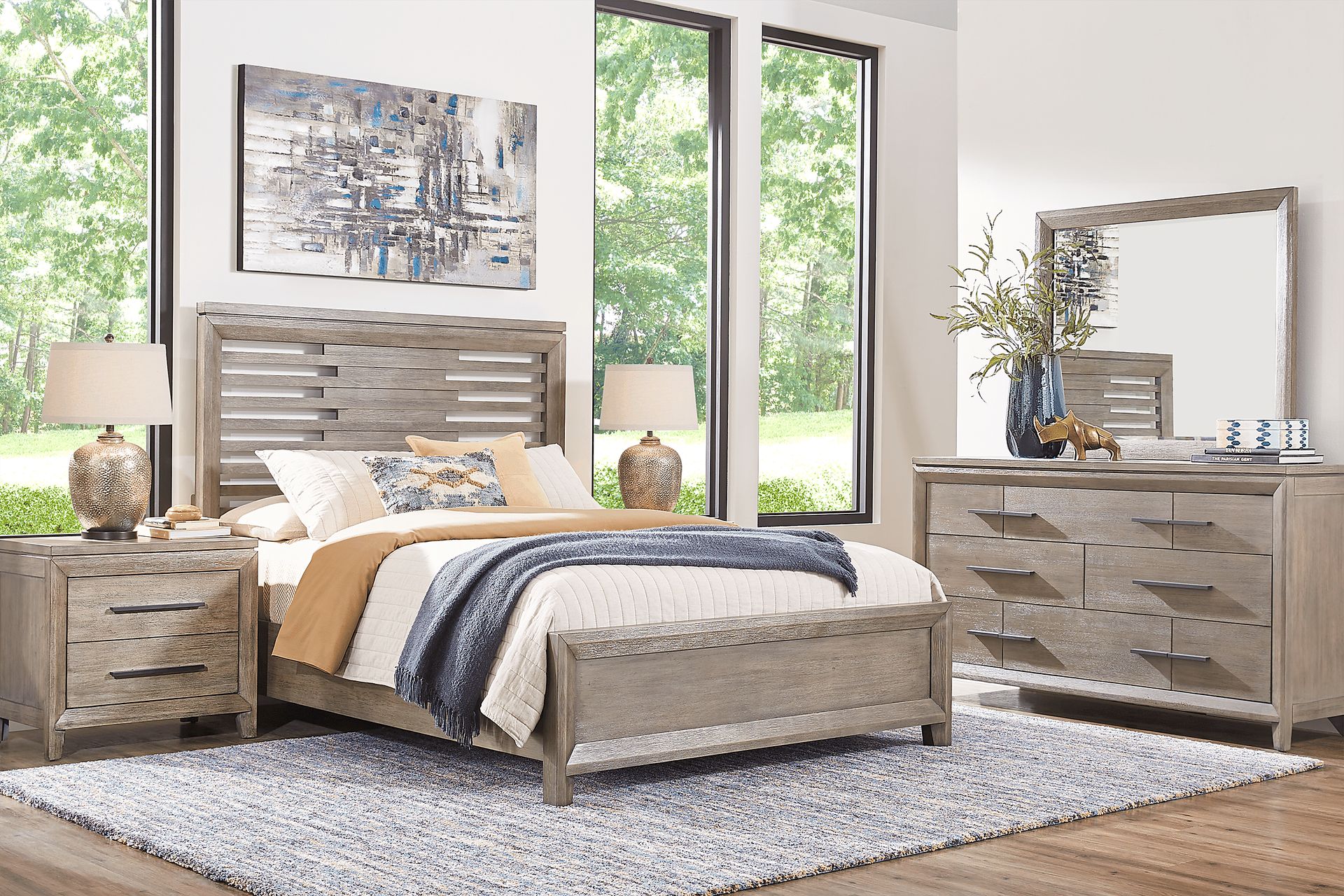 Dayton Place Gray 5 Pc Queen Bedroom - Image 1