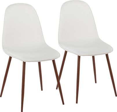 Dazet V White Dining Chair Set of 2