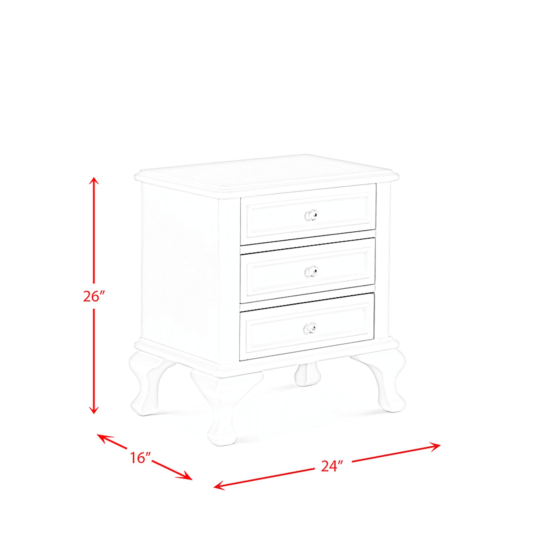 Dealwood White Nighstand - Image 3