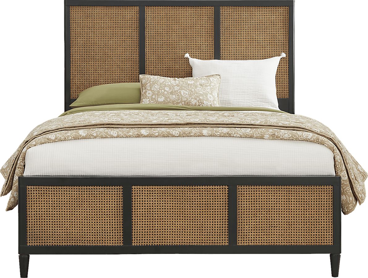 Deanwood Black 3 Pc King Woven Bed