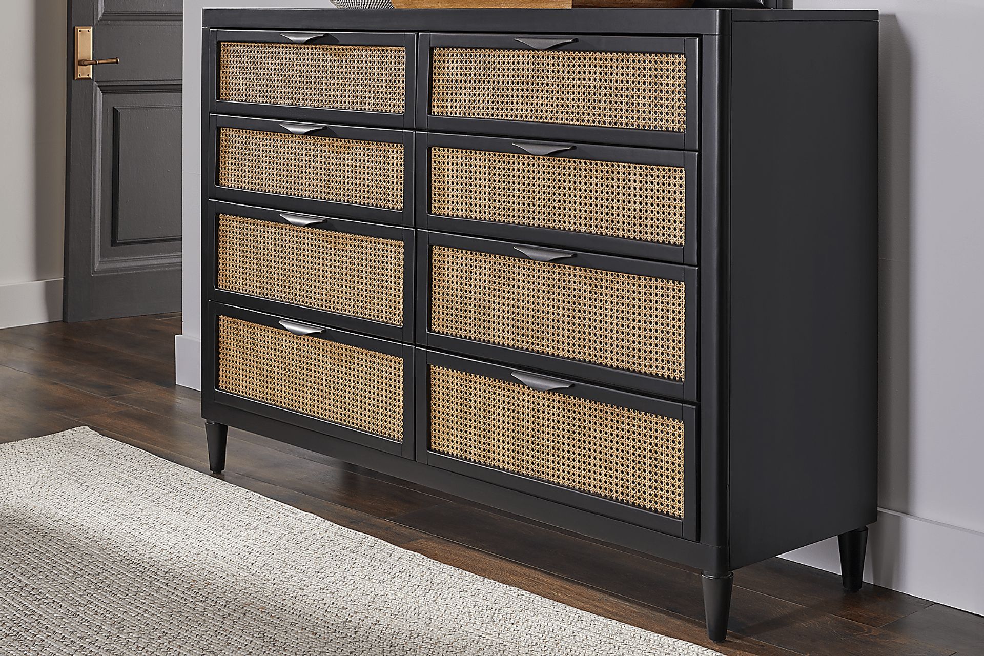 Deanwood Black 7 Pc King Woven Bedroom - Image 4