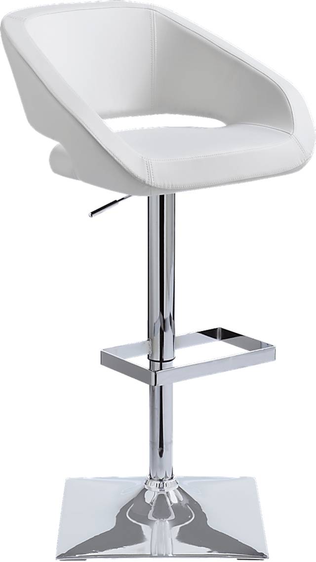 Dearington White Adjustable Barstool - Thumbnail - Image 1