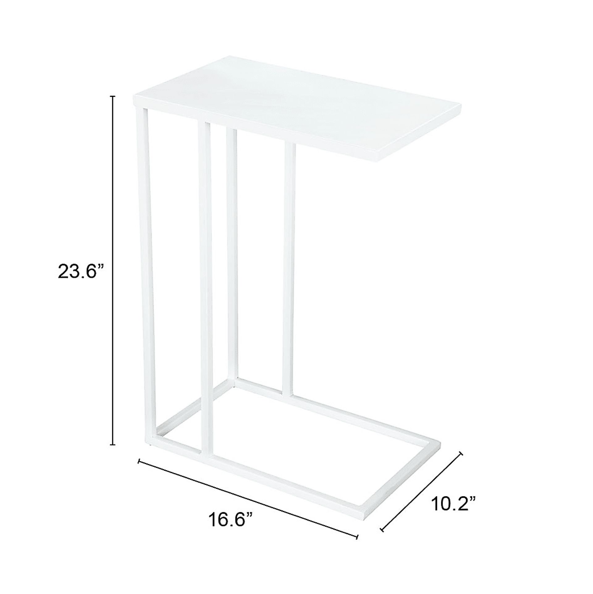 Dearmoun White End Table - Image 9