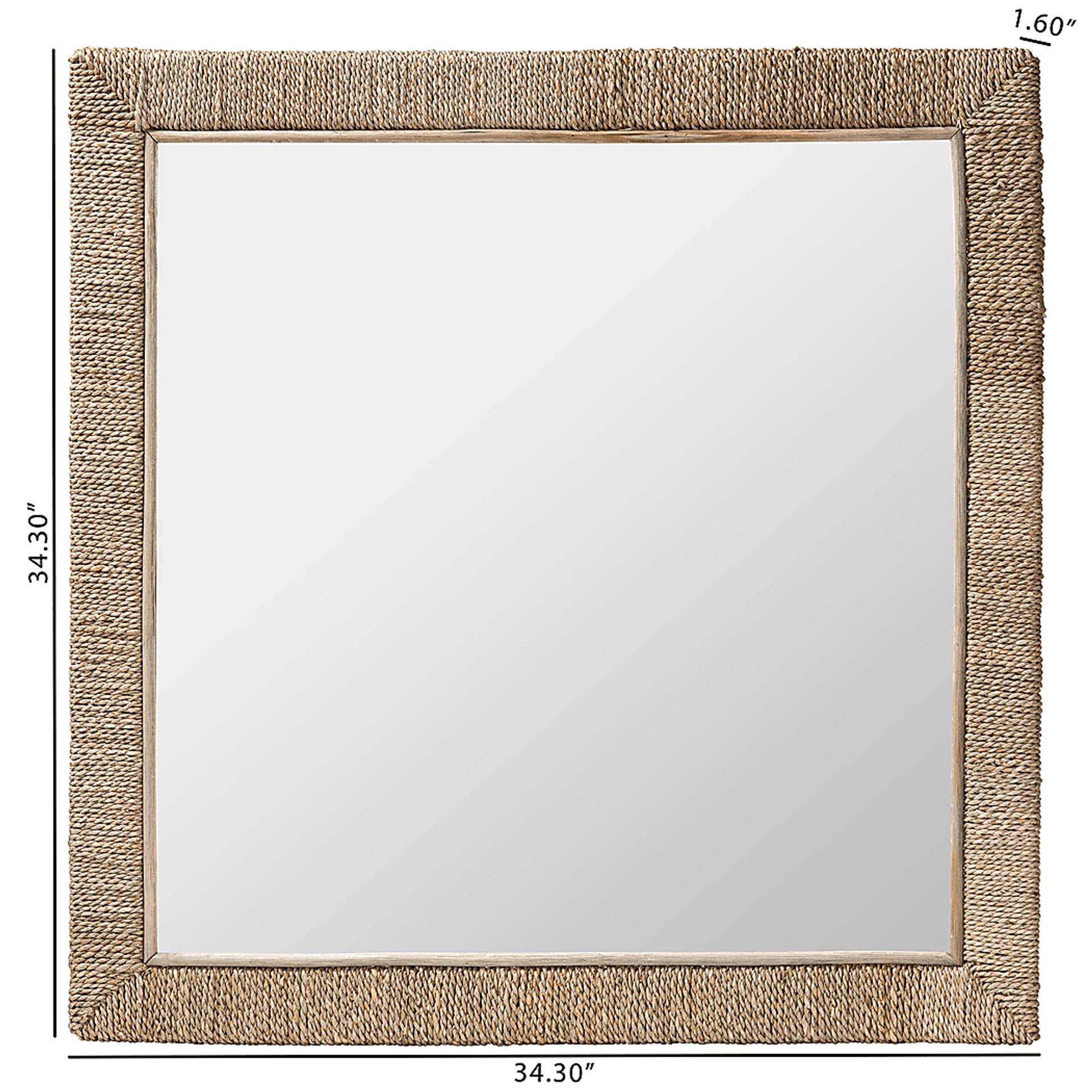 Deaven Brown Square Mirror - Image 4