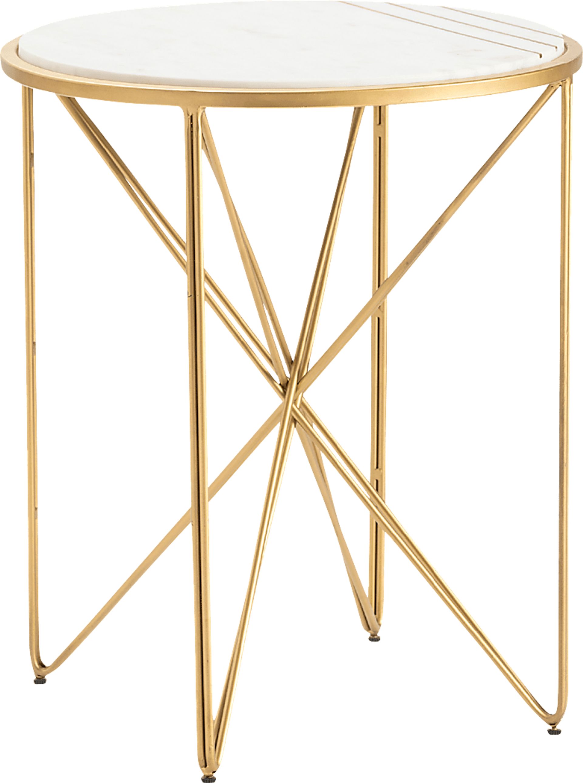 Debina White End Table - Image 1