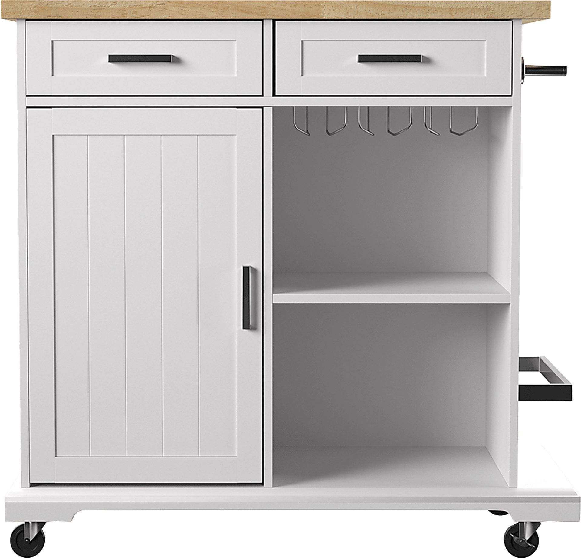 Deblyn White Kitchen Cart - Image 2