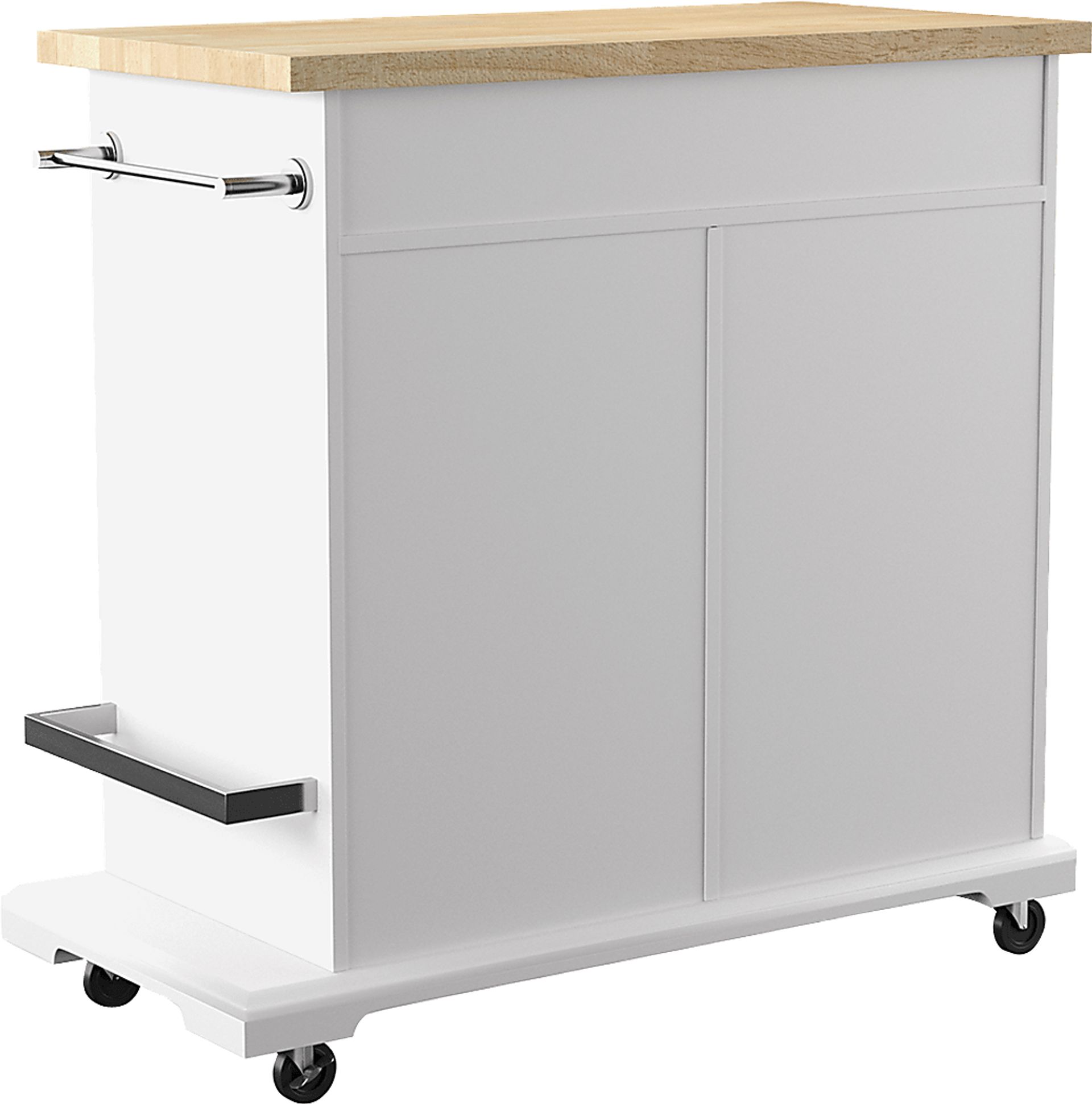 Deblyn White Kitchen Cart - Image 5