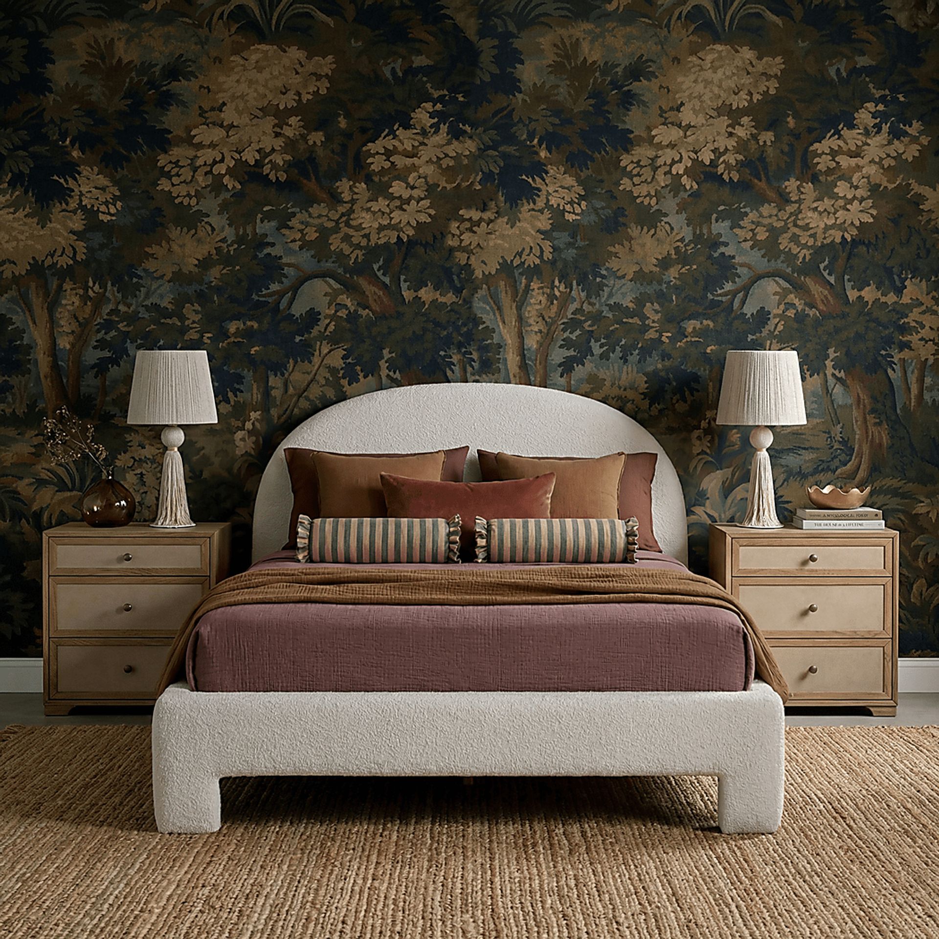 Debony Beige Queen Bed - Image 2