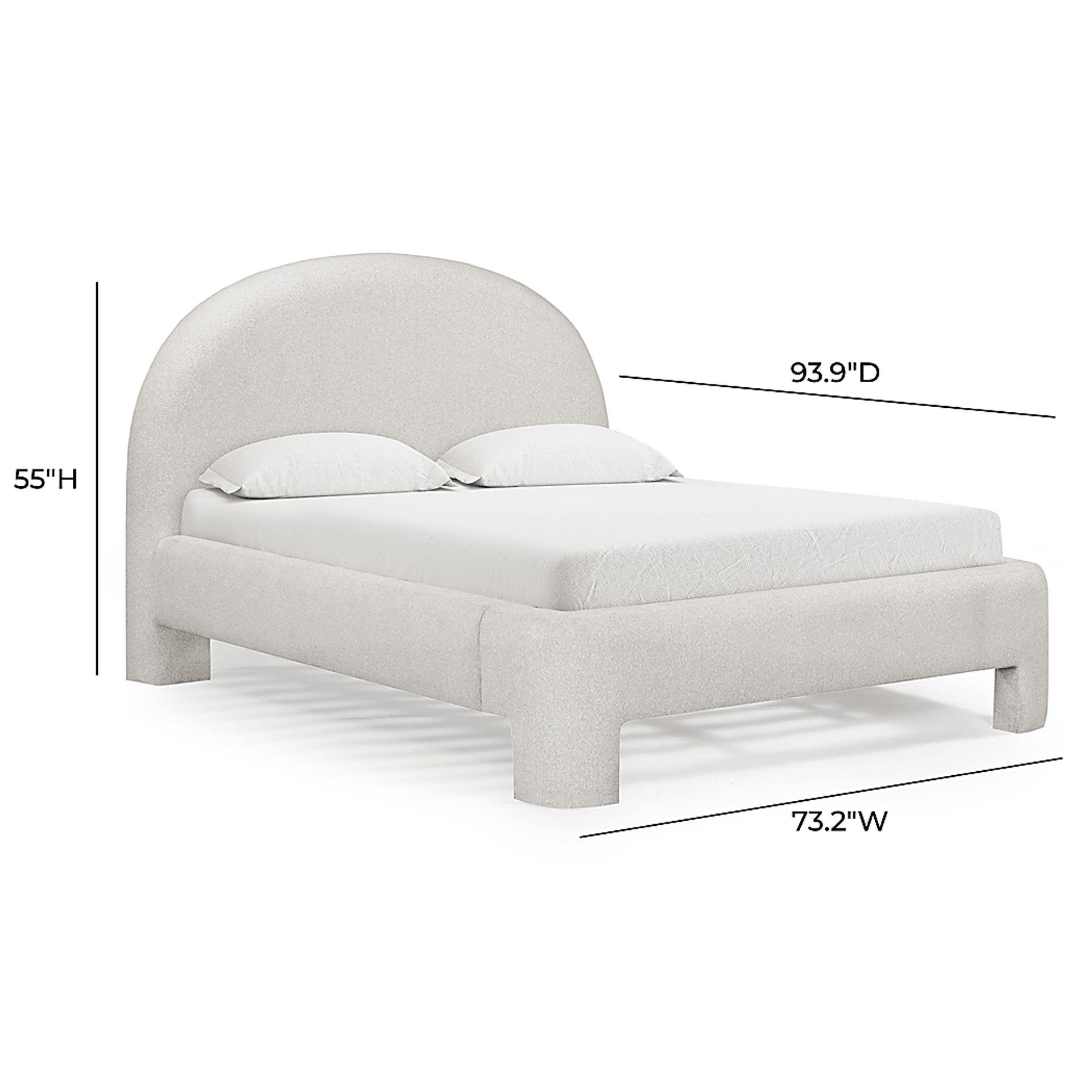 Debony Beige Queen Bed - Image 5