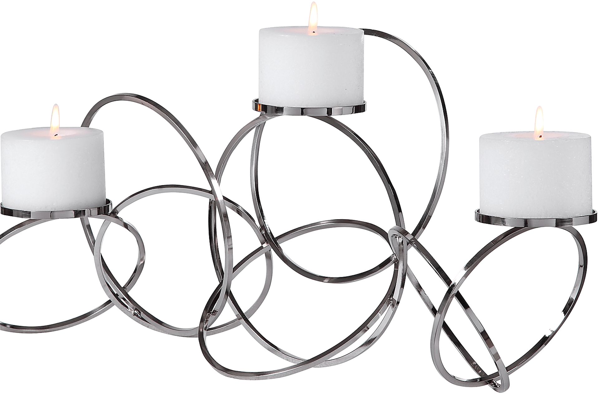 Decarlo Nickel Candle Holder - Image 2