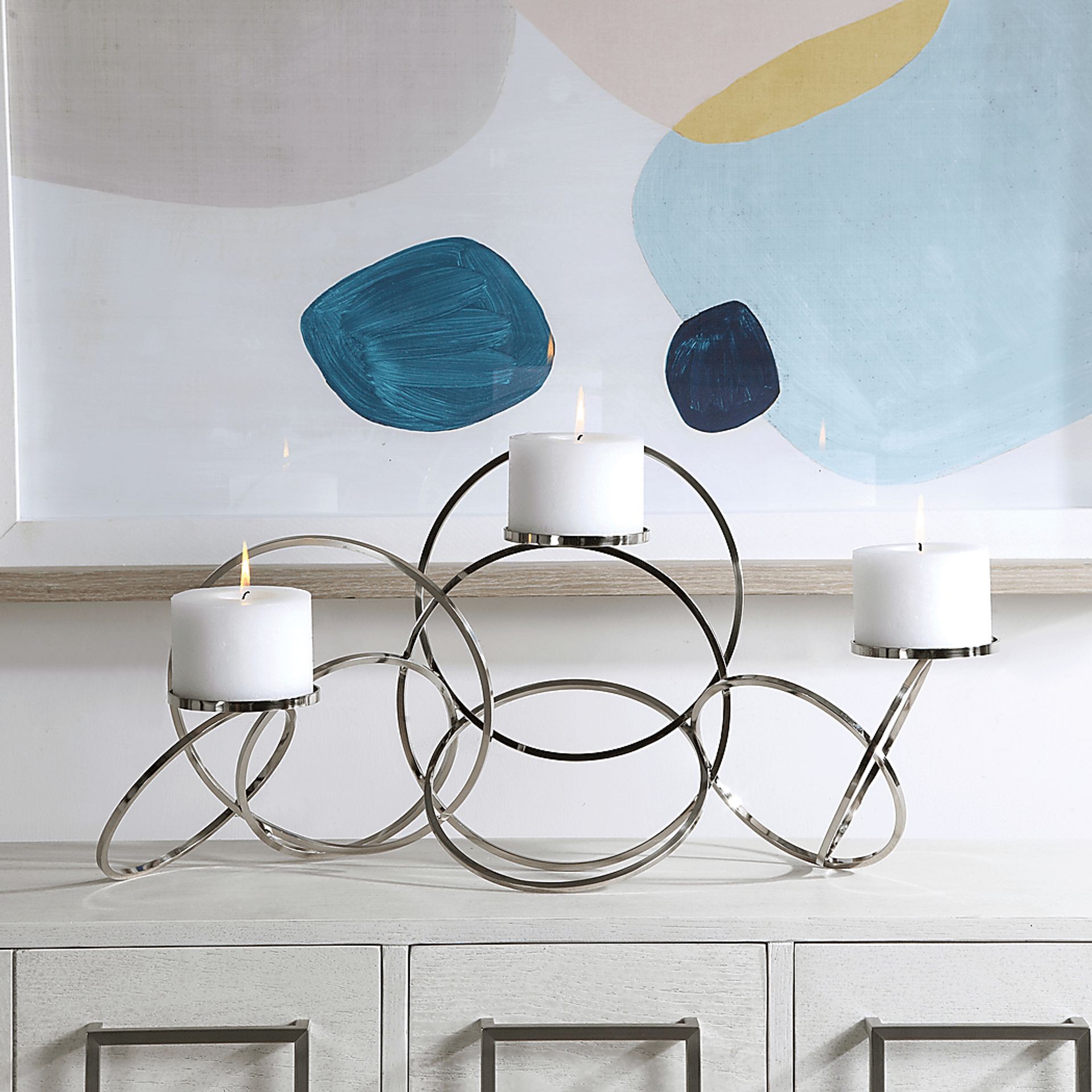 Decarlo Nickel Candle Holder - Image 4