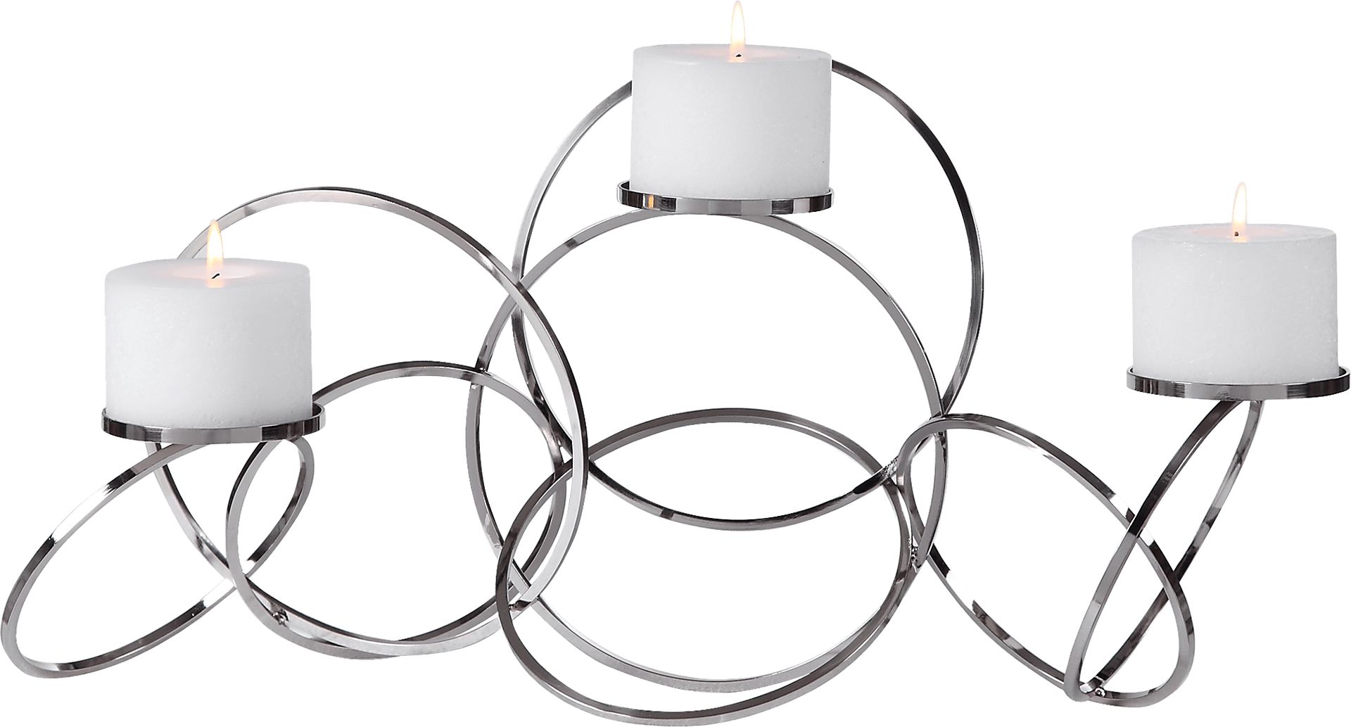 Decarlo Nickel Candle Holder - Image 1
