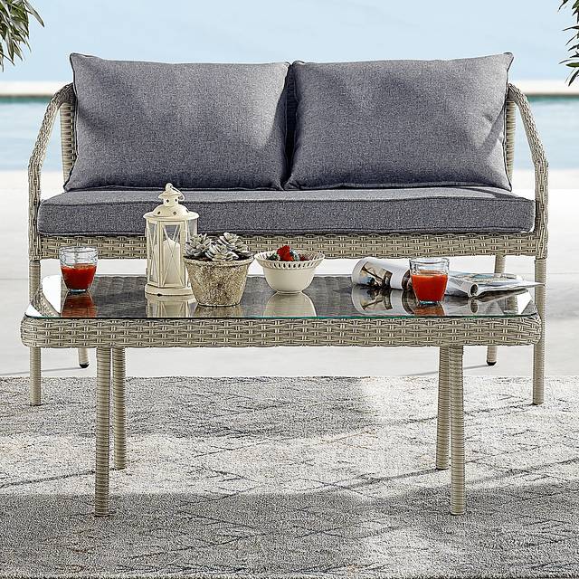 Deckle I Light Gray Outdoor Cocktail Table - Thumbnail - Image 7