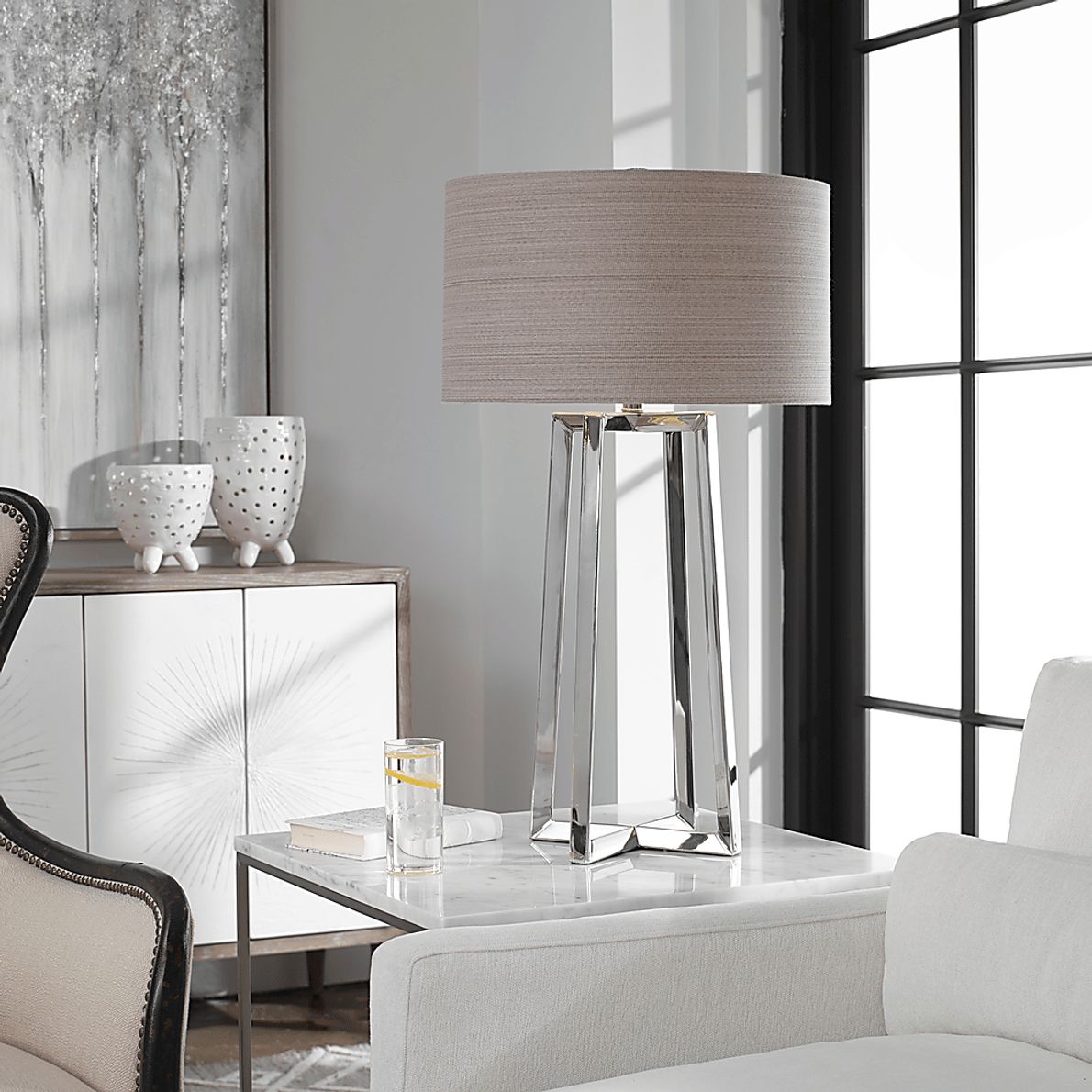 Declan Grove Silver Lamp