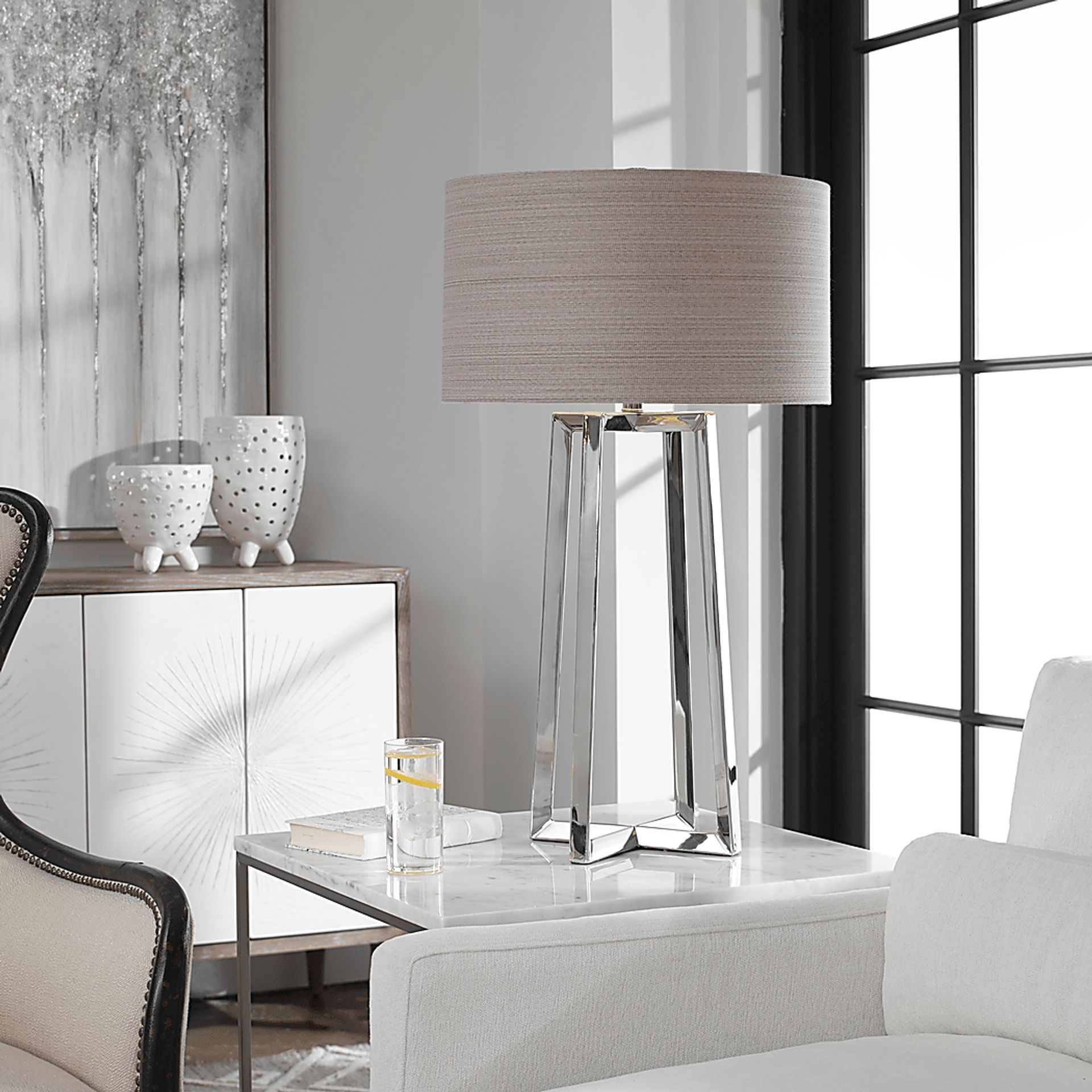Declan Grove Silver Lamp - Image 2
