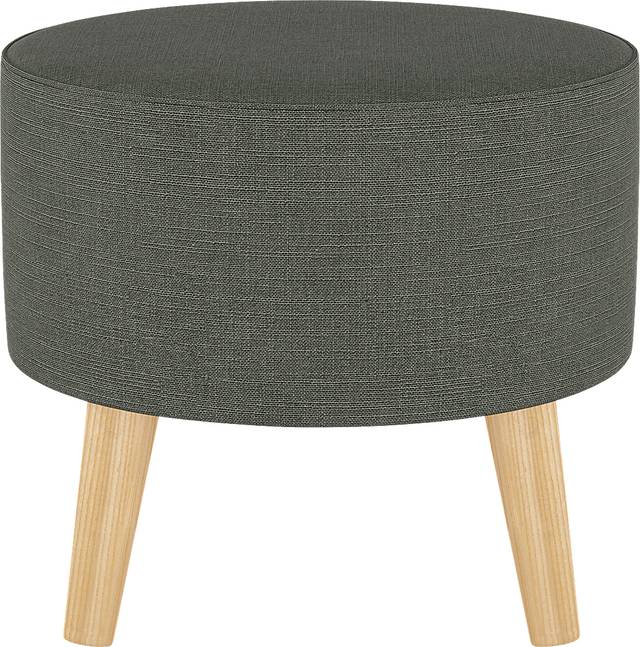 Deep Forest Charcoal Ottoman - Thumbnail - Image 2