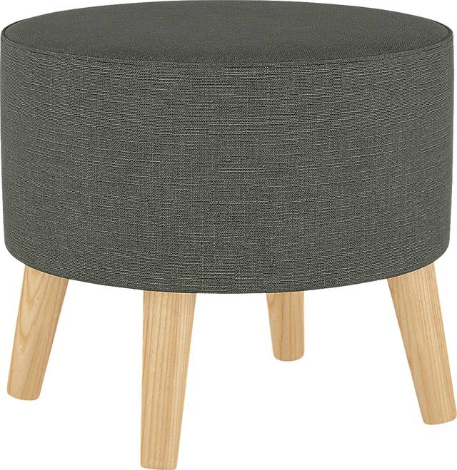 Deep Forest Charcoal Ottoman - Thumbnail - Image 1