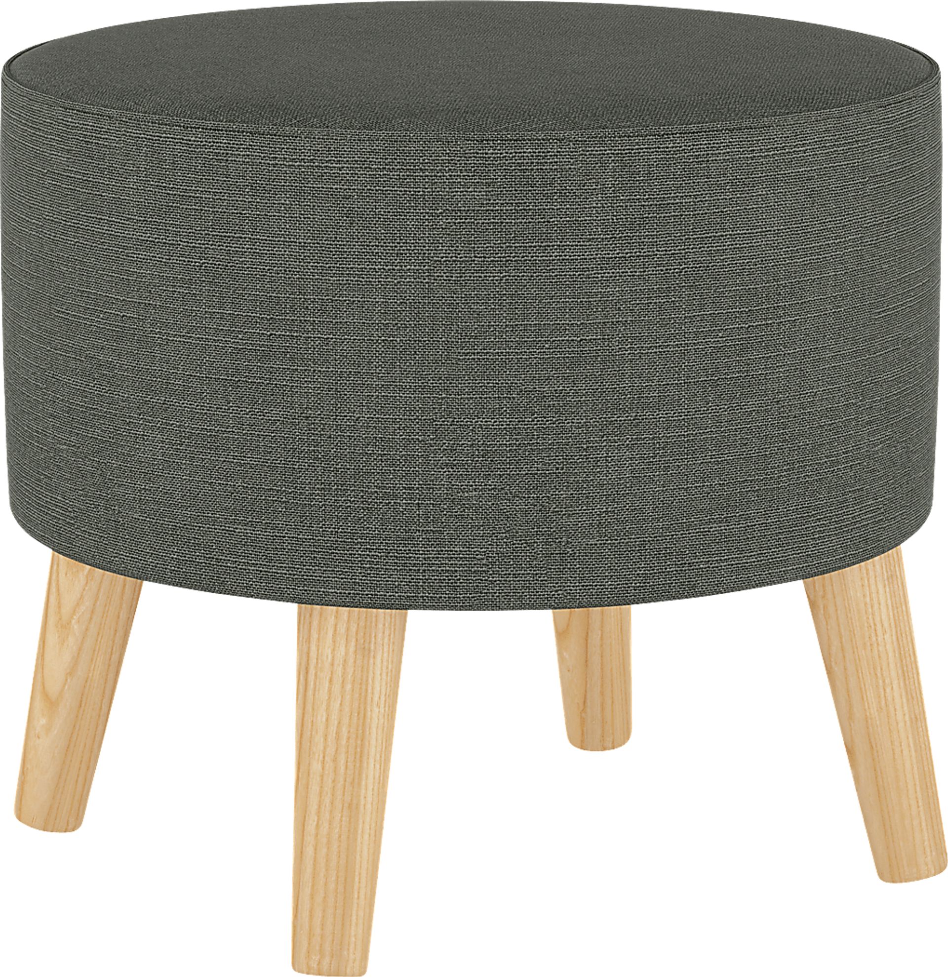 Deep Forest Charcoal Ottoman - Image 1